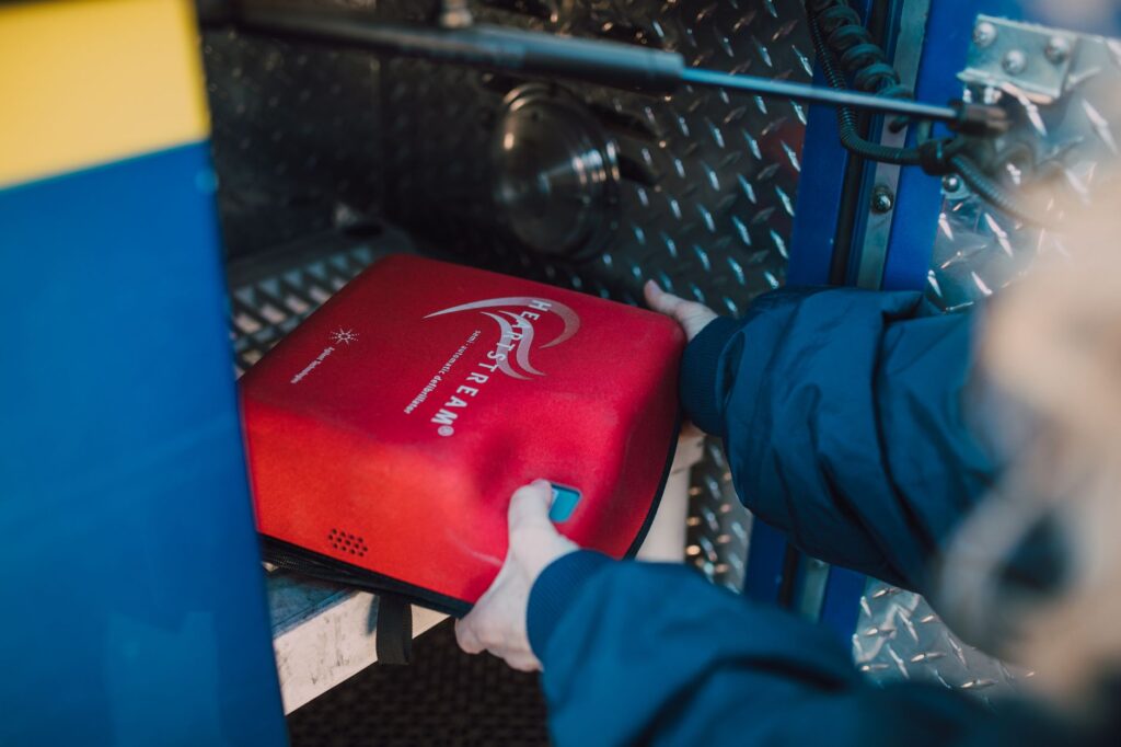 person getting a defibrillator